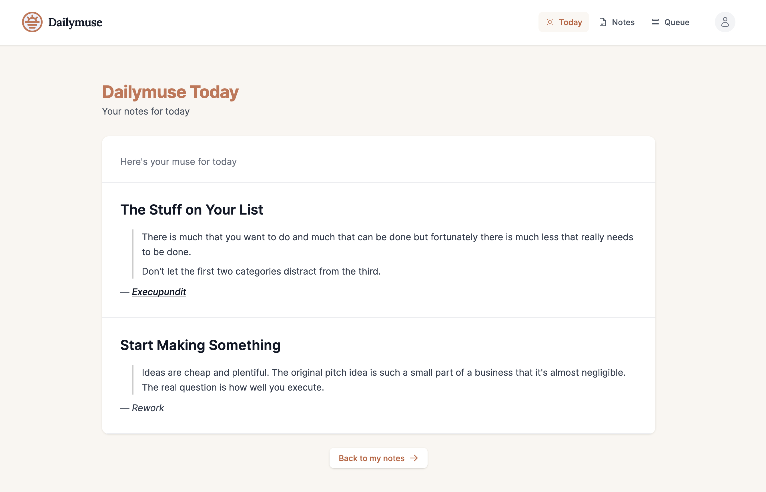 Dailymuse app screenshot