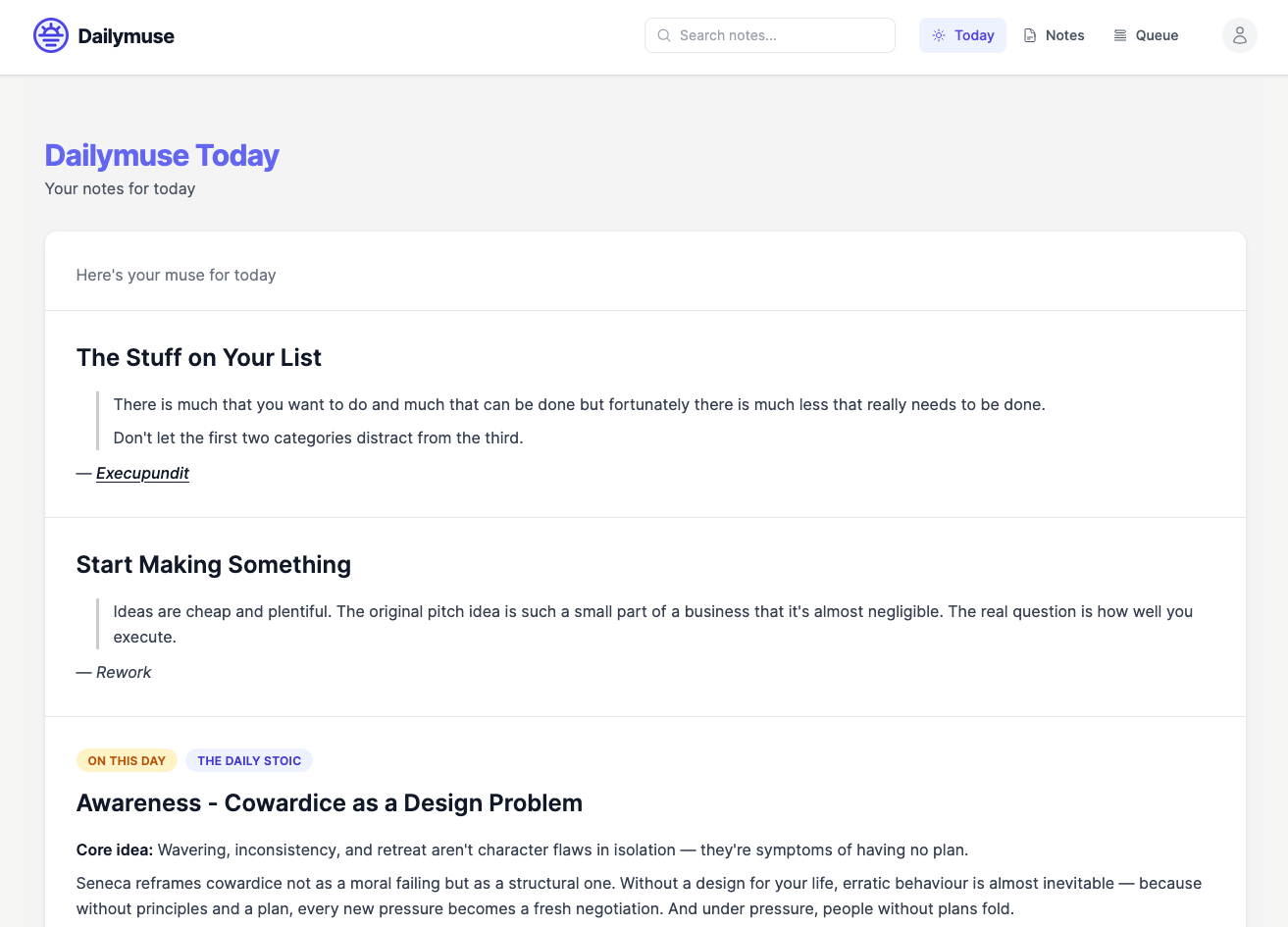 Dailymuse app screenshot